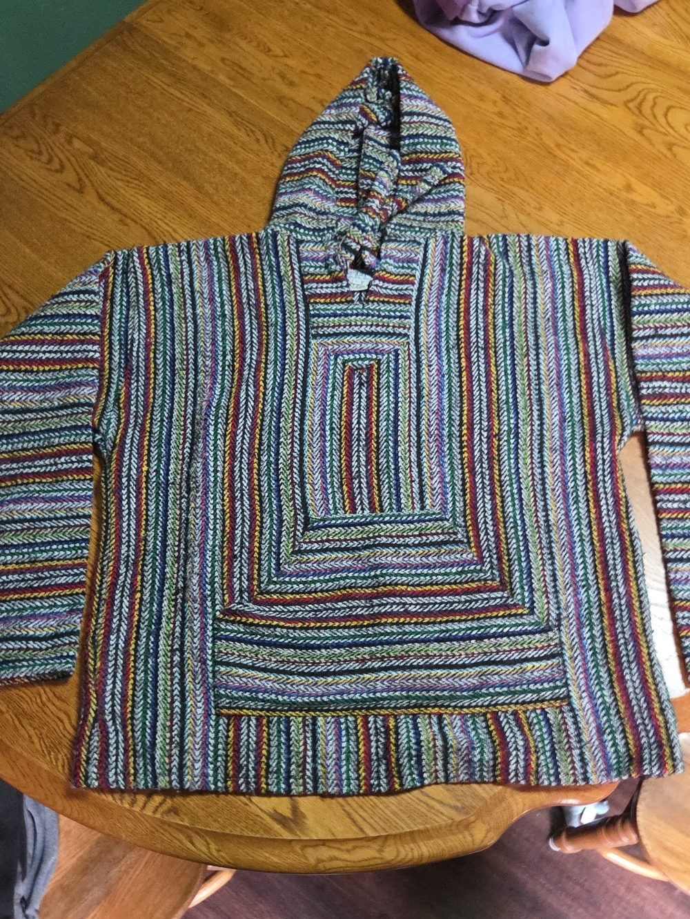 This Earth Ragz Baja Hoodie features a multicolor striped pattern.